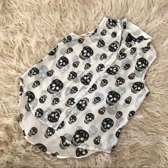 Skull button top - Picture 1 of 4